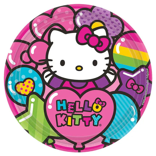 Hello Kitty Round Paper Plate 9-inch