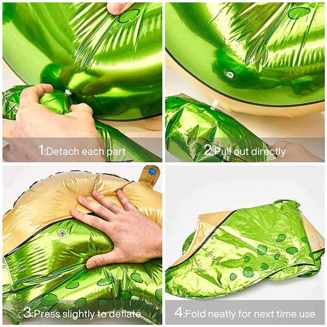 Dinosaur Foil Balloon Closing Process