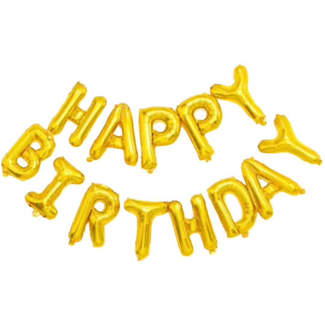Gold Foil Happy Birthday Banner