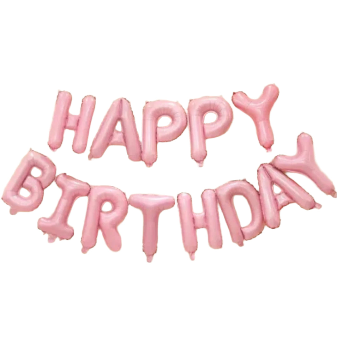 Pink Foil Happy Birthday Banner