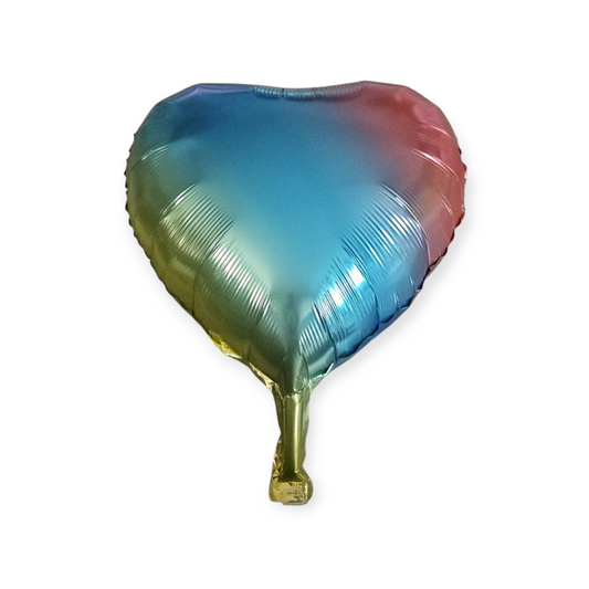 Rainbow Heart Foil Balloon 17 Inch
