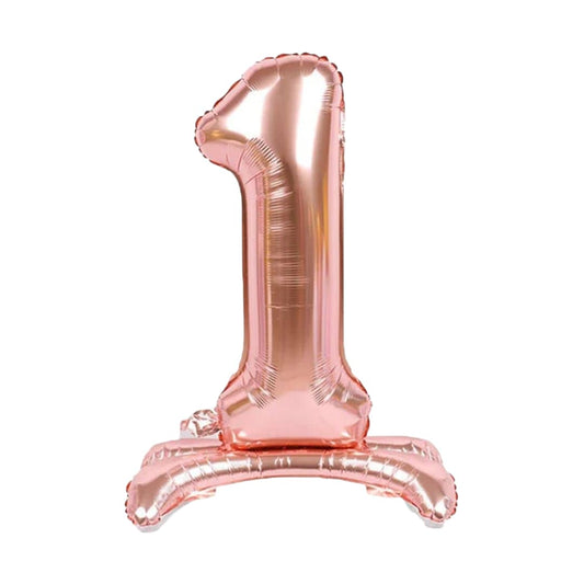 Rose Gold Standing Number Foil Balloon