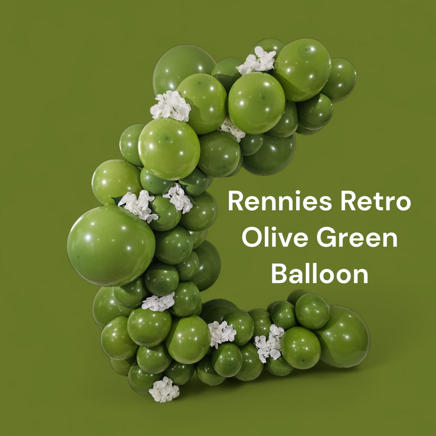Retro Olive Green Balloons