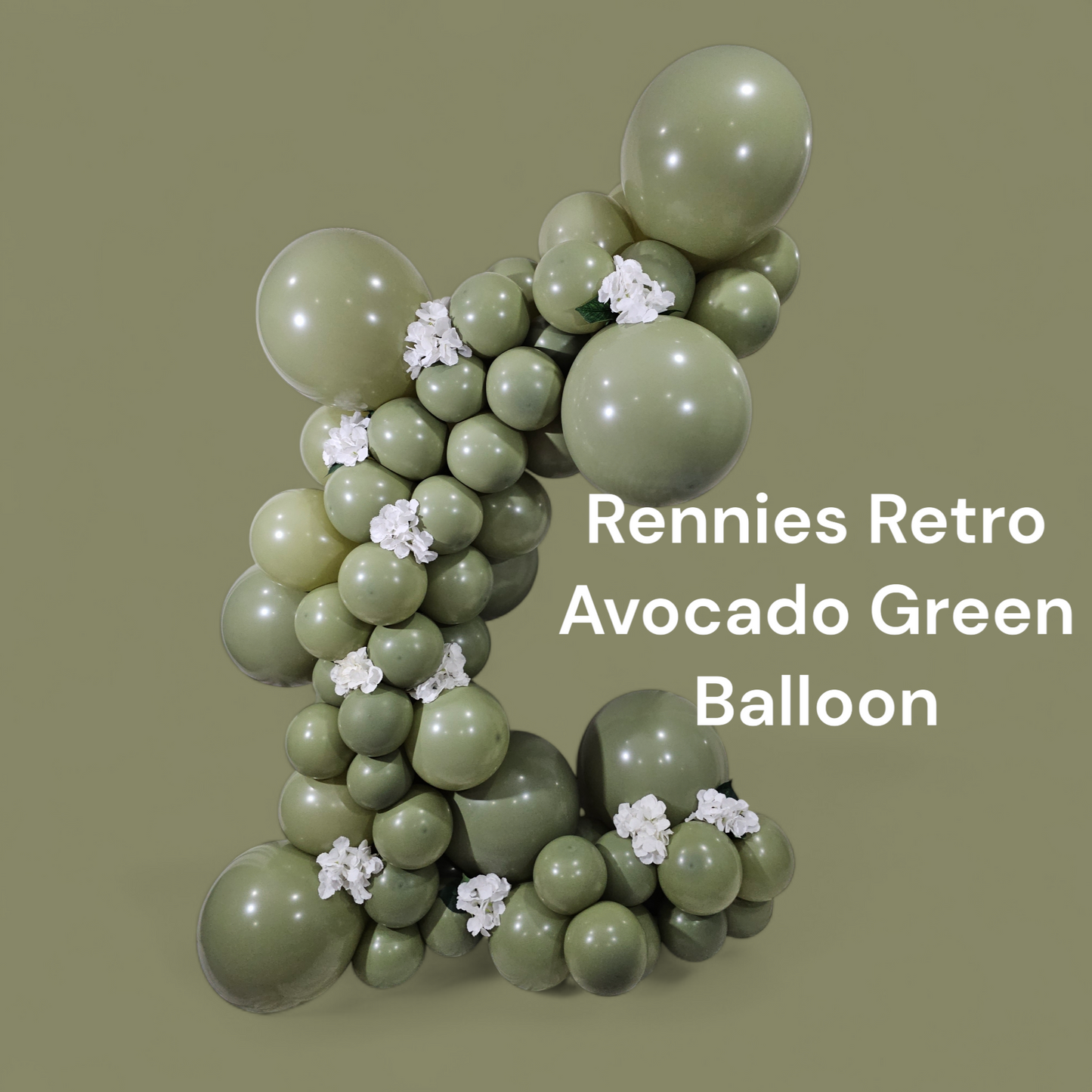 Retro Avocado Green Balloons