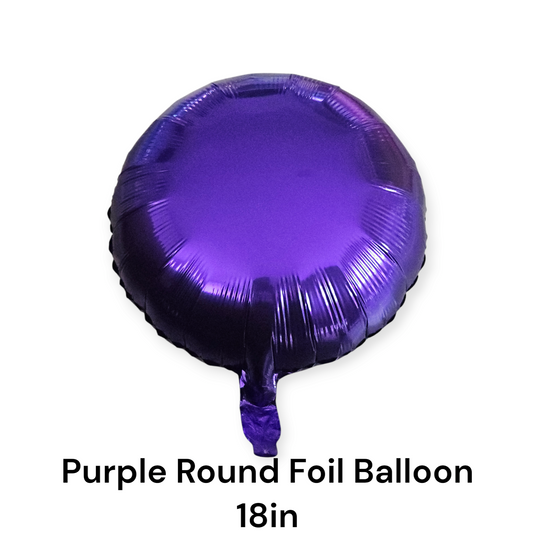 Purple Round Foil Balloon 18 Inches