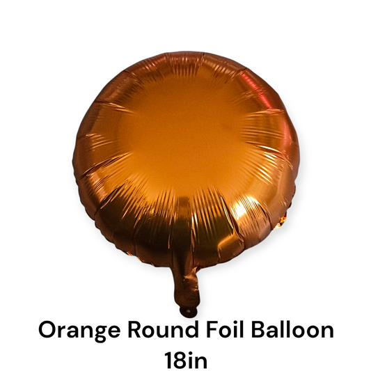 Orange Round Foil Balloon 18 Inches