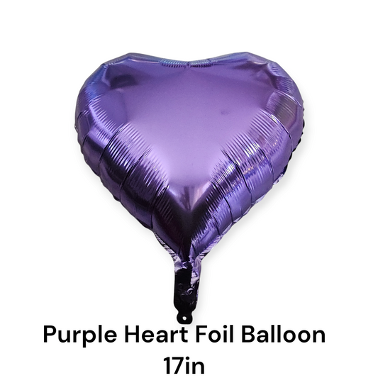 Purple Heart Foil Balloon 17 Inch
