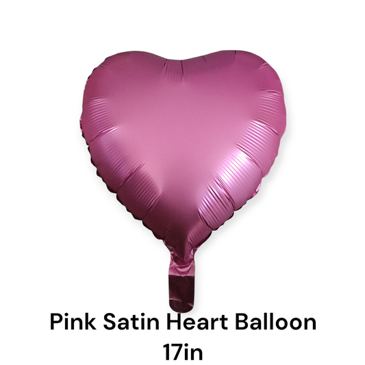 Purple Satin Heart Foil Balloon 17 Inches