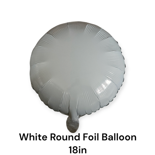 Buy White Round Foil Balloon 18 Inches