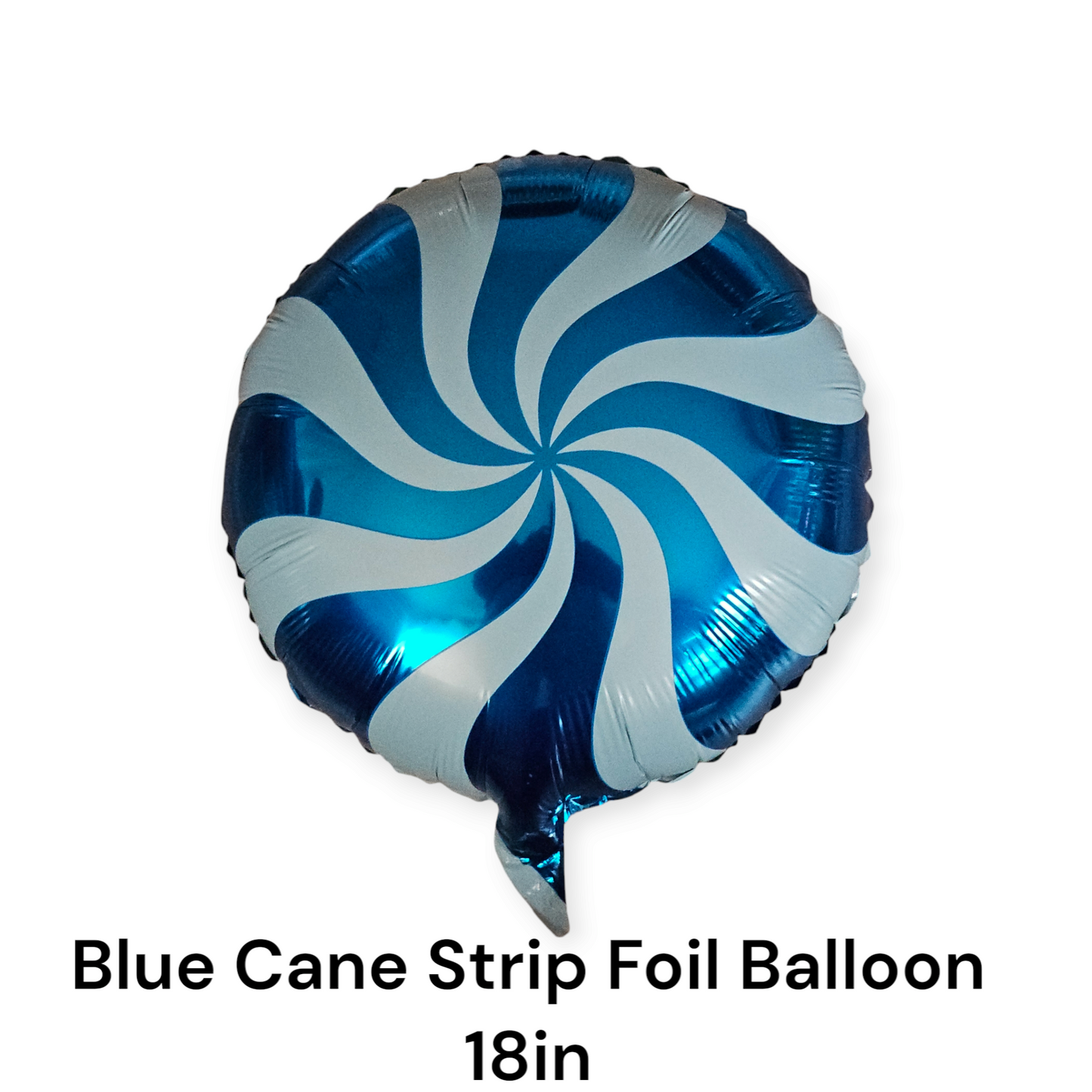 Blue Cane Strip Foil Balloon 18 Inches