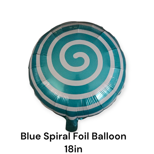 Blue Spiral Foil Balloon 18 Inches