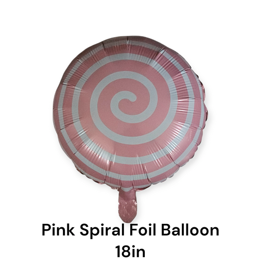 Pink Spiral Foil Balloon 18 Inches