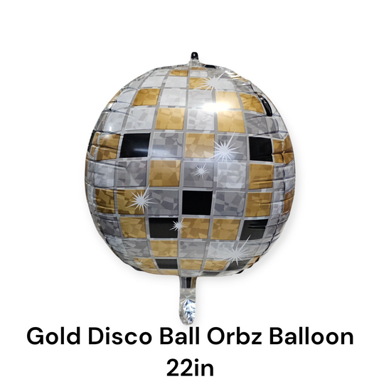 Buy Gold Disco Ball Orbz Balloon 22 Inch