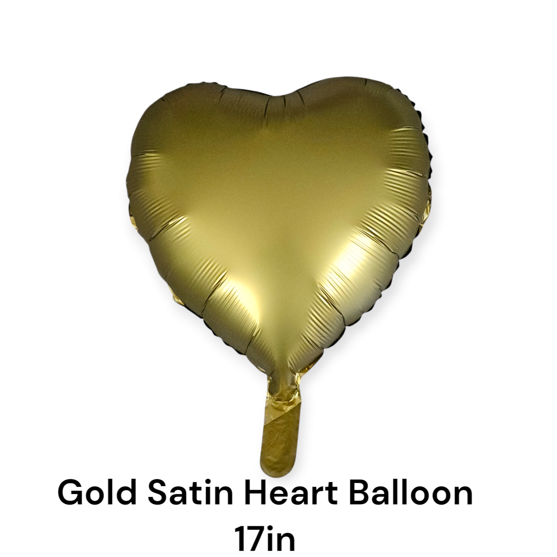 Gold Satin Heart Foil Balloon 17 Inches