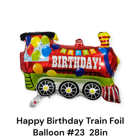 Happy Birthday Train Foil Balloon