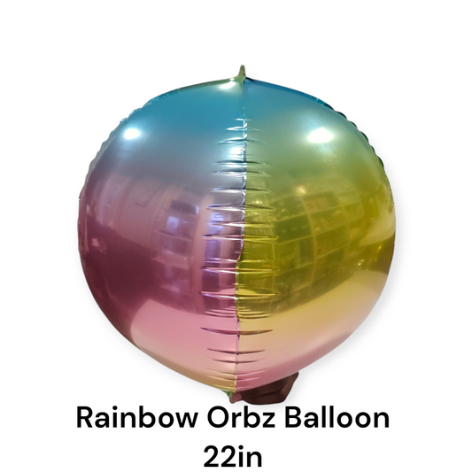 Rainbow Orbz Balloon 22 Inch