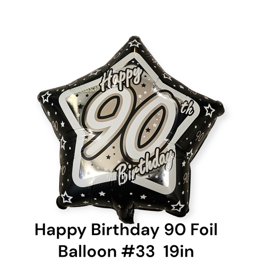90th Happy Birthday Foil Balloon #33