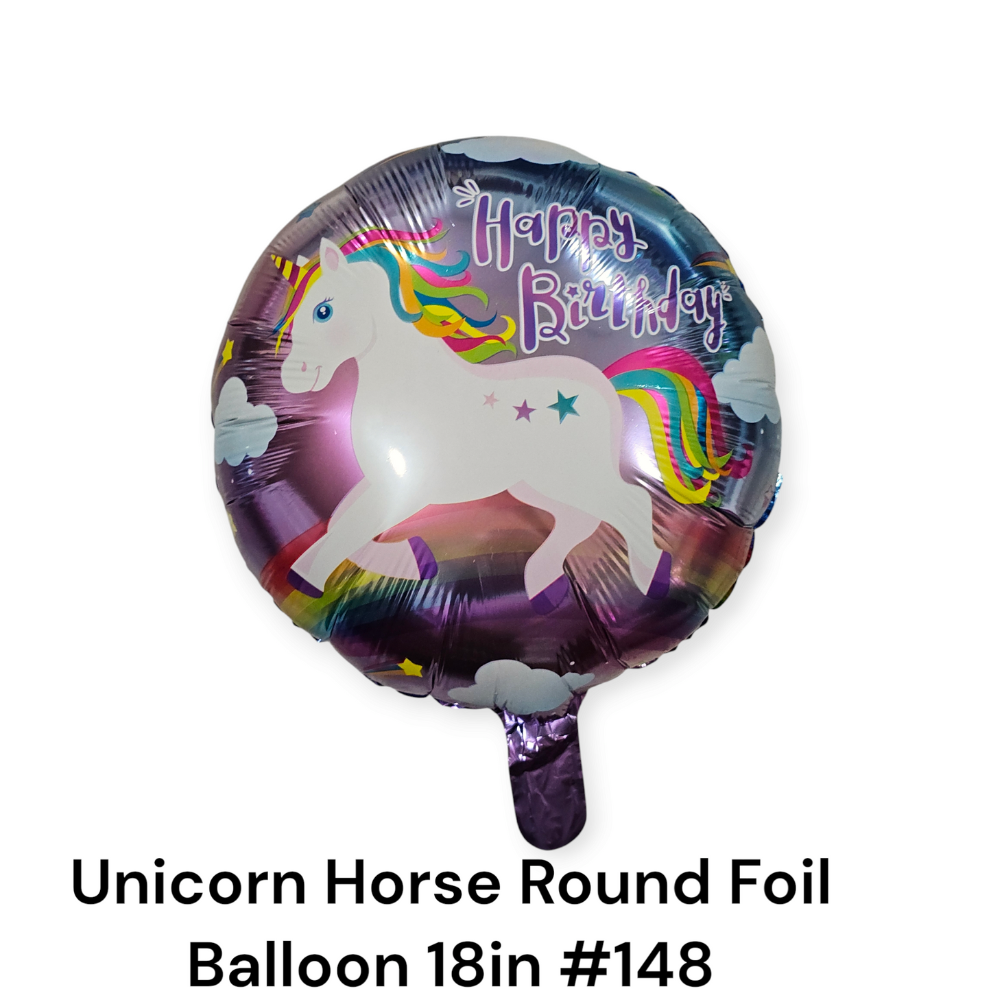 Unicorn Horse Round Foil Balloon 18"