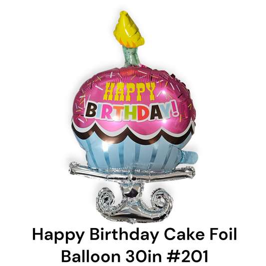Happy Birthday Cake Foil Balloon 30 in #201