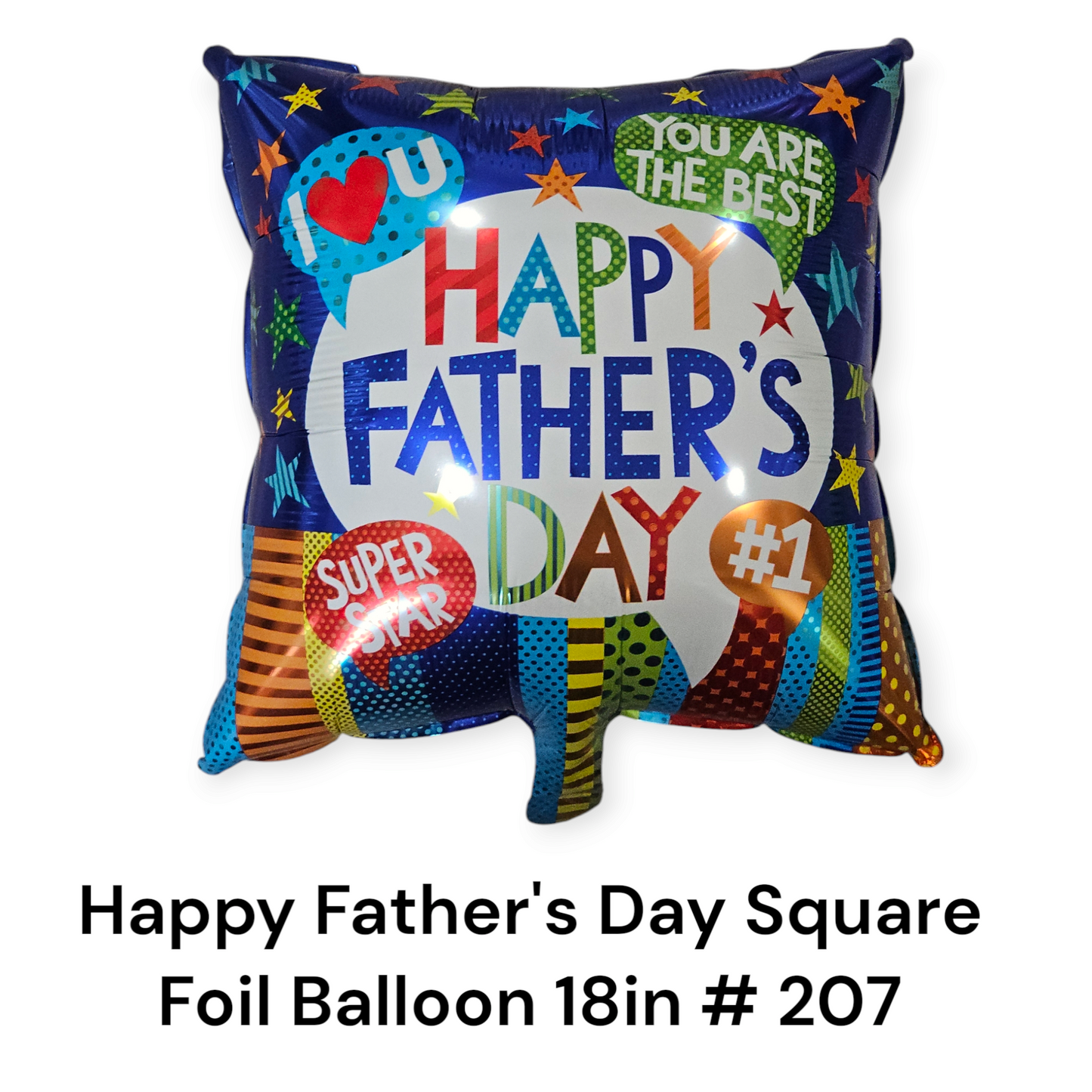 Happy Father's Day Square Foil Balloon