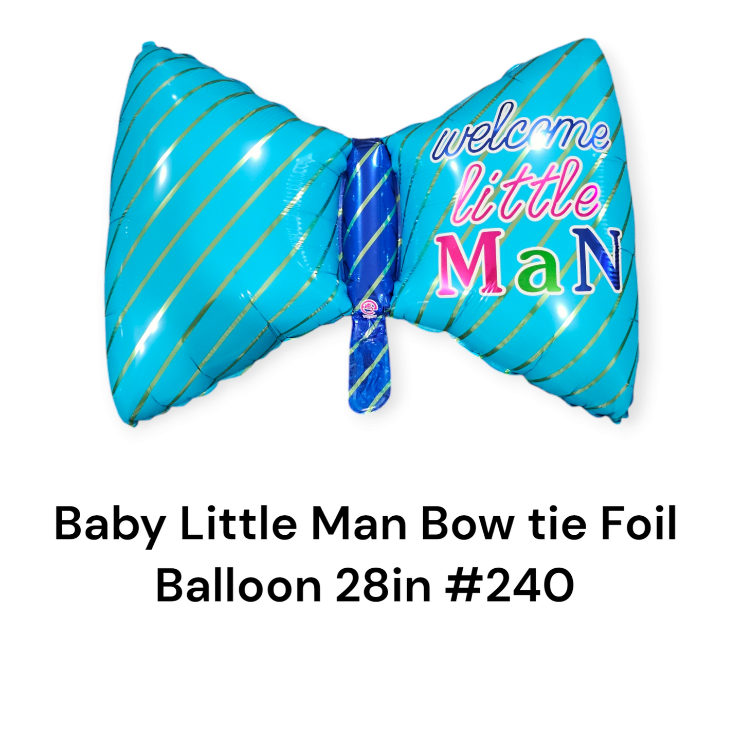 Baby Little Man Bow Tie Foil Balloon 28in