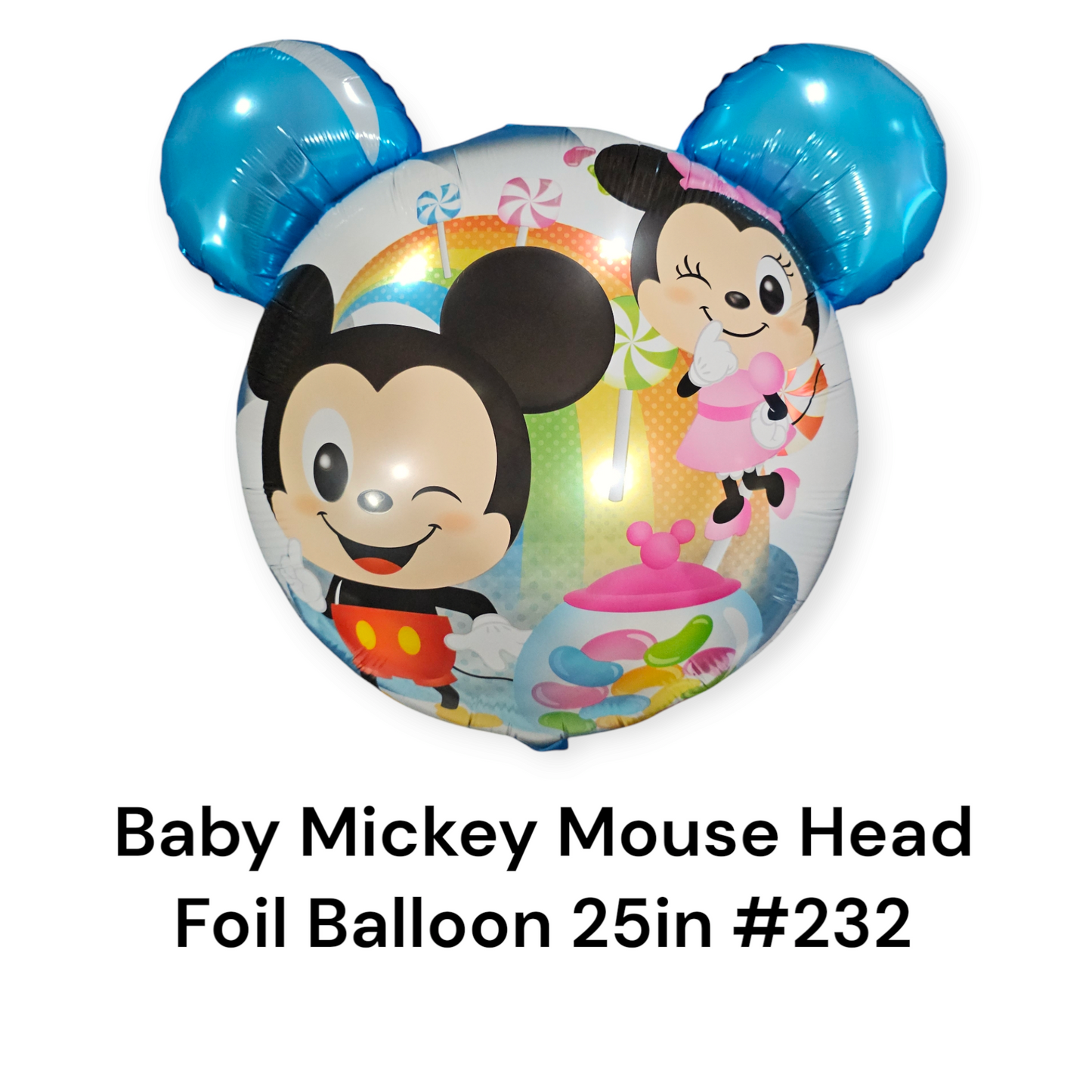Baby Mickey Mouse Head Foil Balloon