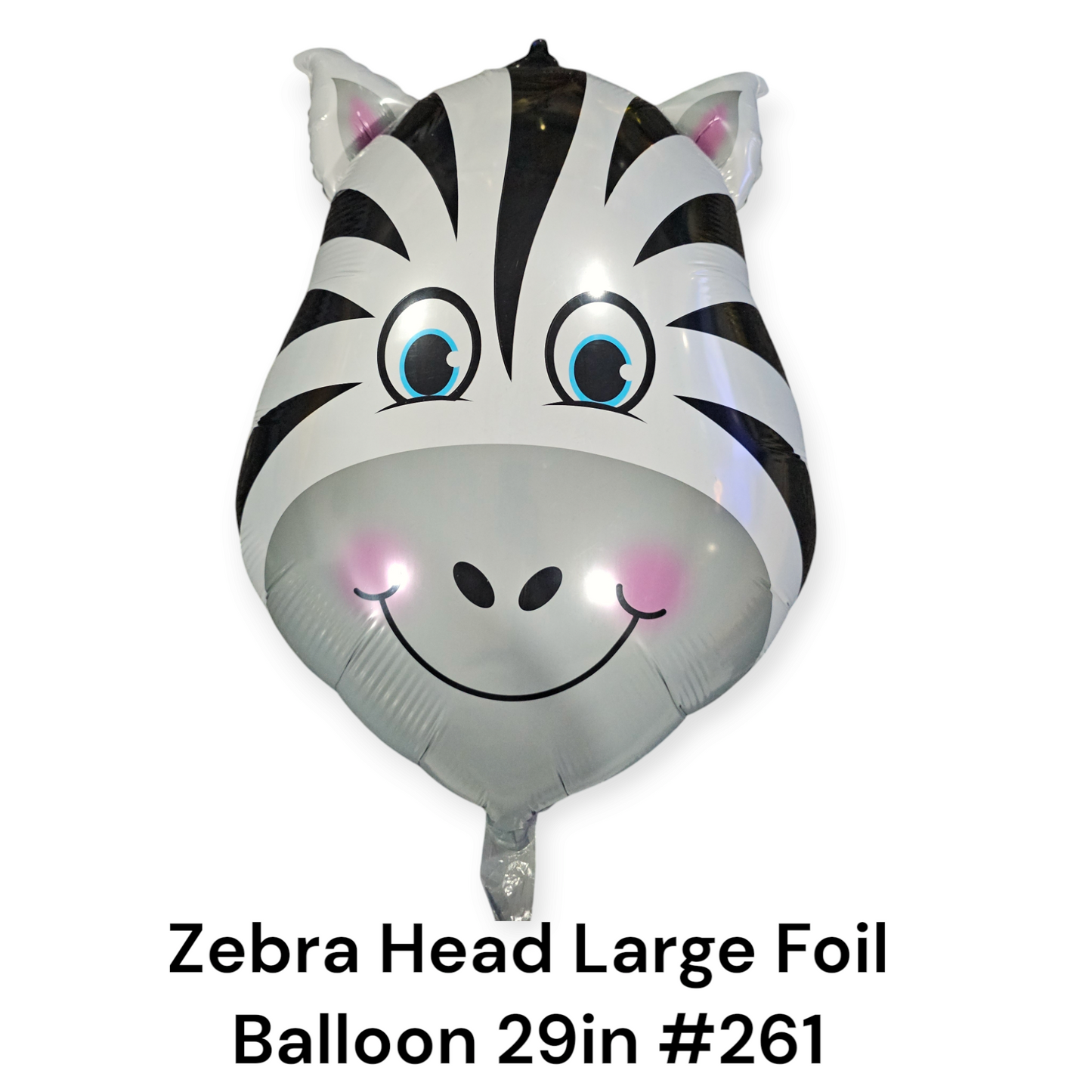 Zebra Head Large Foil Balloon