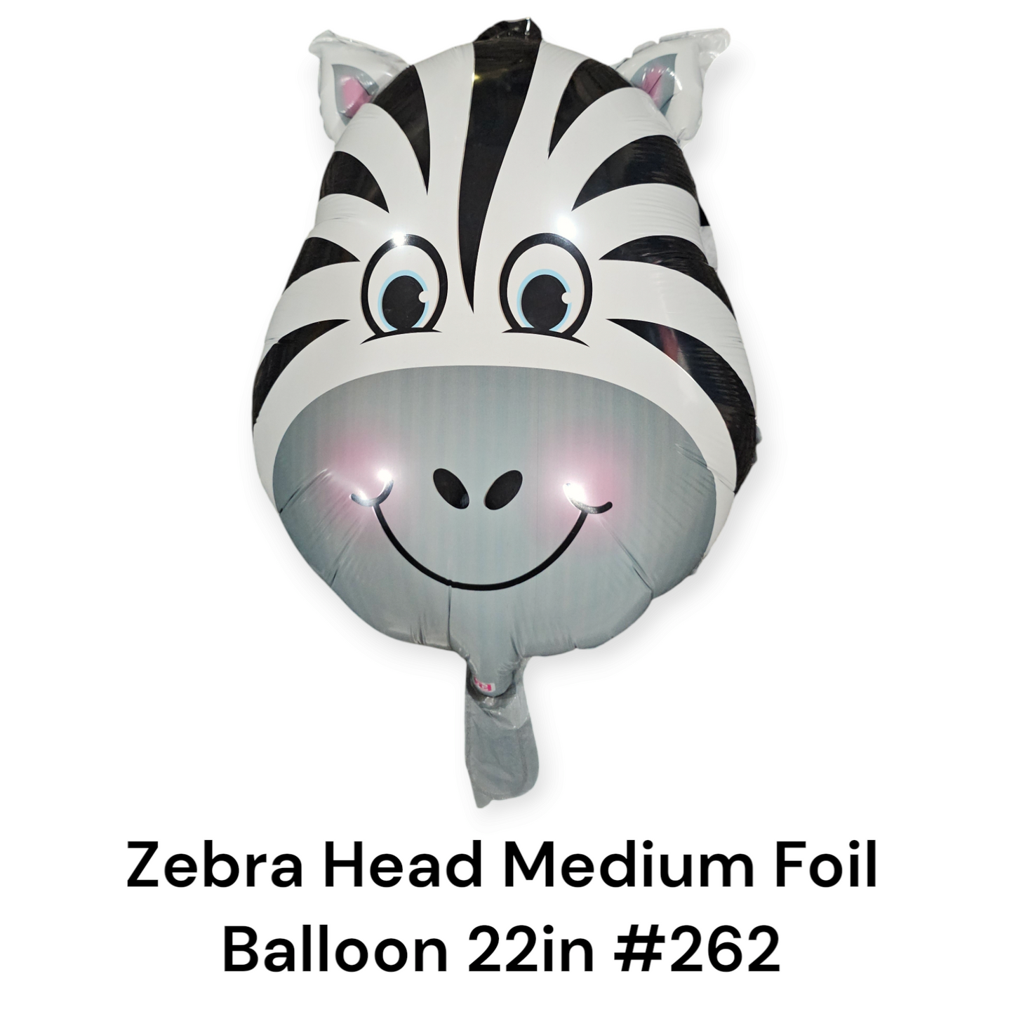 Zebra Head Medium Foil Balloon