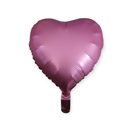 Pink Satin Heart Foil Balloon - 17"