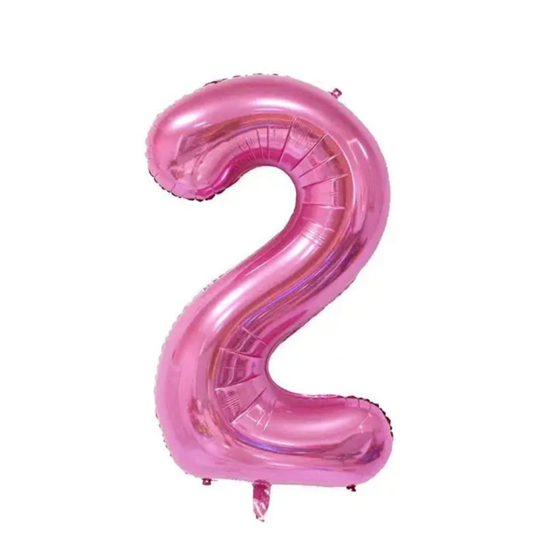 Pink Number 2 Foil Balloon 32in