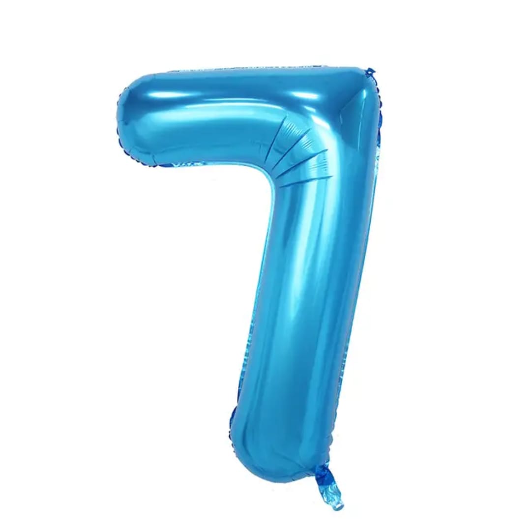 32-inch Blue Number 7 Foil Balloon