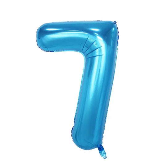 32-inch Blue Number 7 Foil Balloon