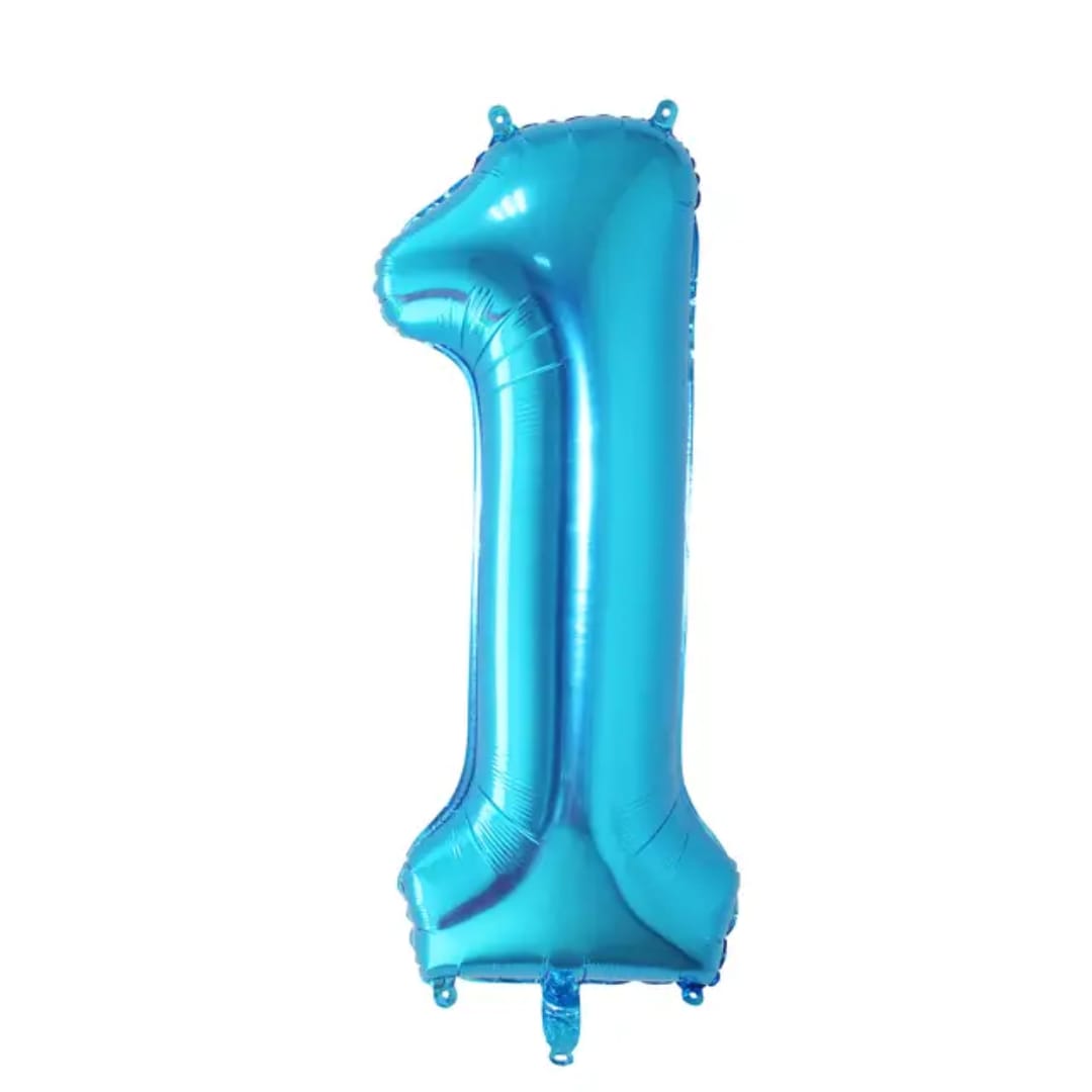 Blue Number 1 Foil Balloon