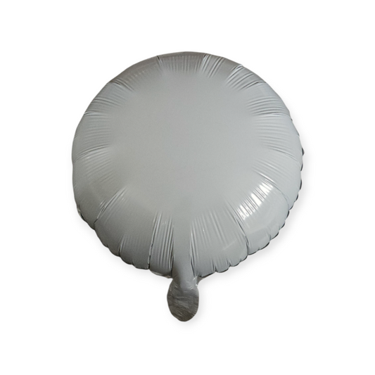 White Round Foil Balloon 18 Inches