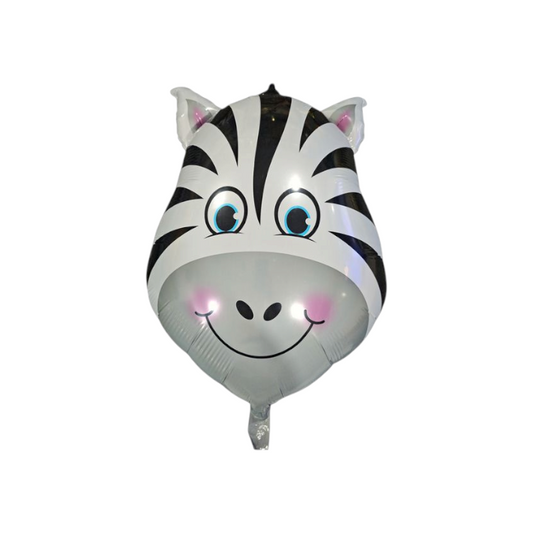 Zebra Head Large Foil Balloon 29"