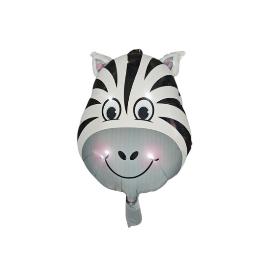 Zebra Head Medium Foil Balloon 22"