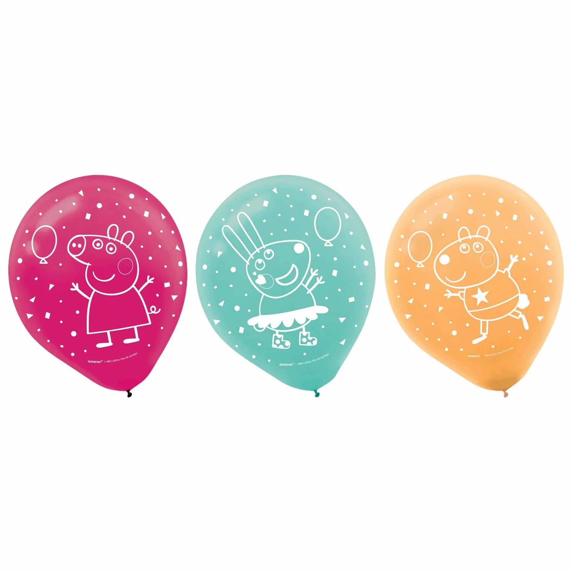 12-inch Peppa Pig confetti latex balloons
