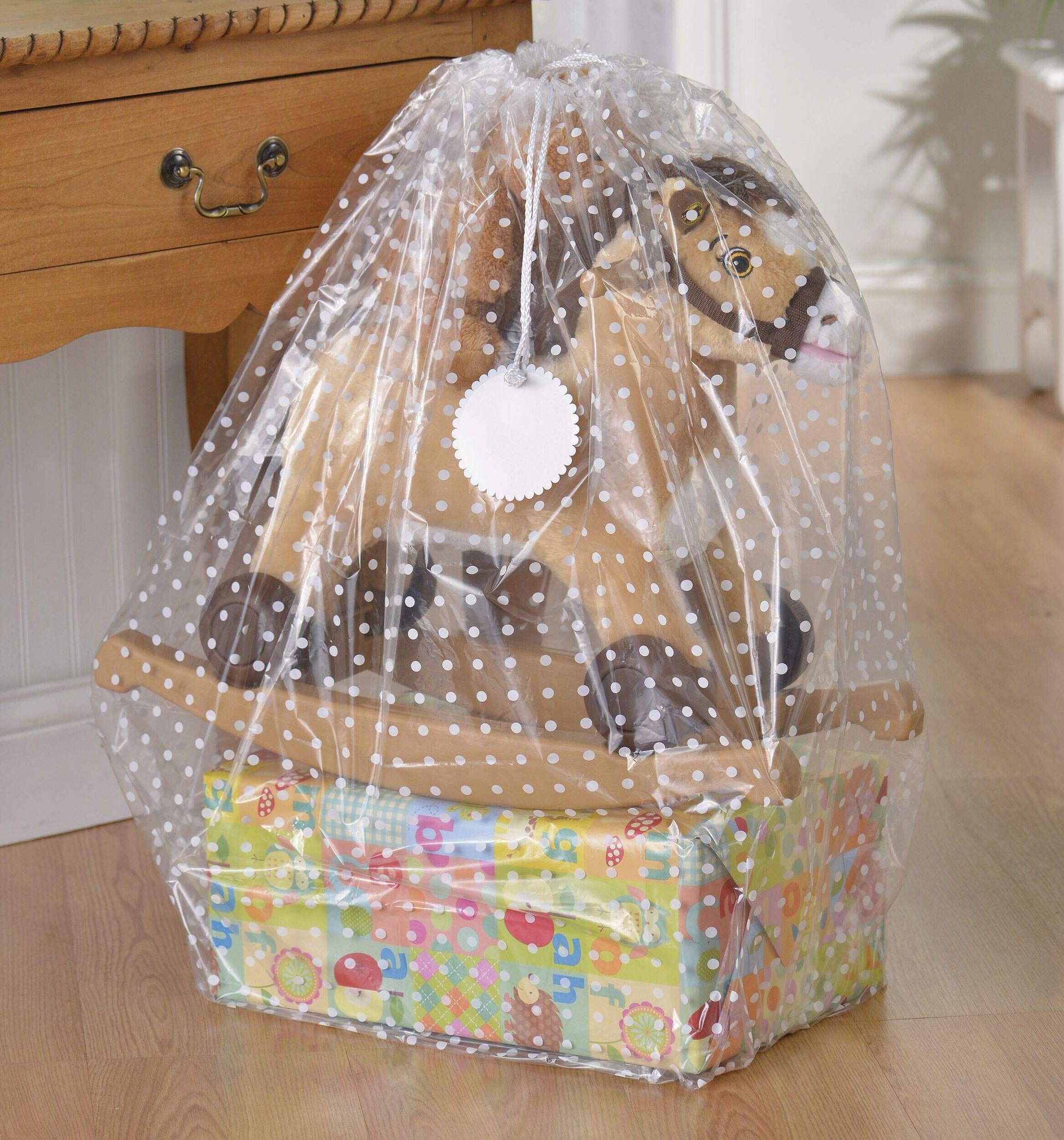 Polka Dots Basket Bag