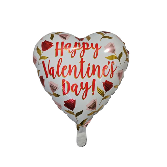 Happy Valentine's Day Heart Foil Balloon 17"