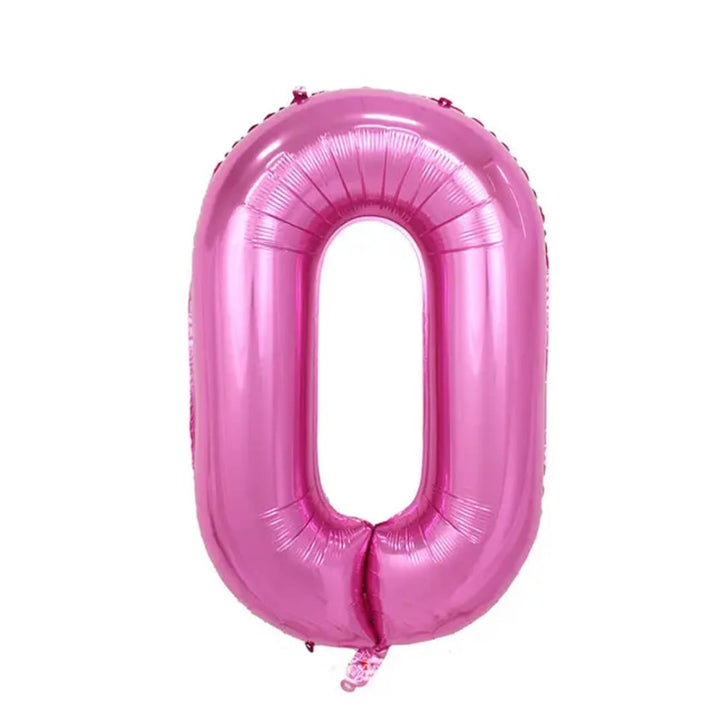 Pink Number 0 Foil Balloon 16in