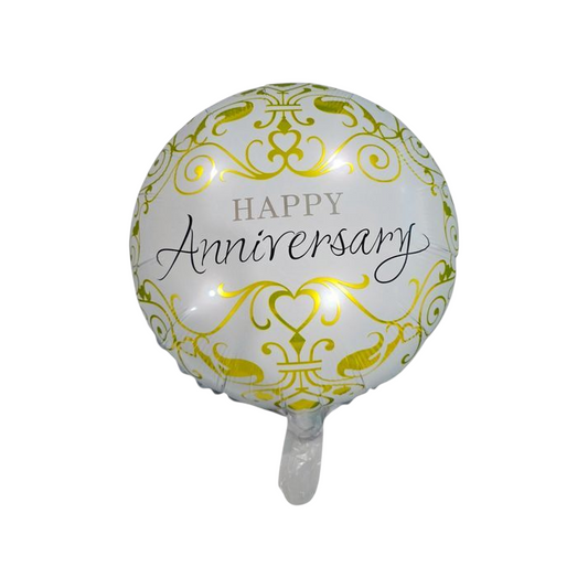Happy Wedding Anniversary Gold Foil Balloon 18"