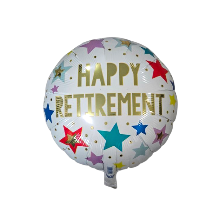 Happy Retirement Round Foil Balloon 18"