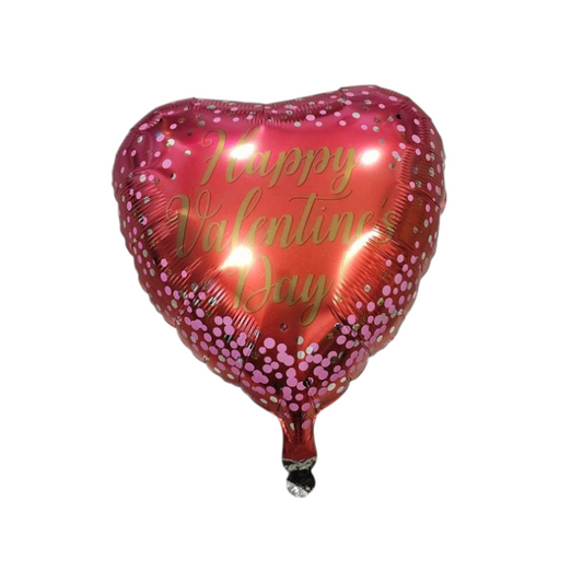 Happy Valentine's Day Heart Foil Balloon 17"