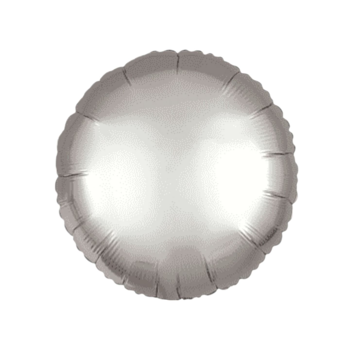 Silver Satin Round Foil Balloon - 18in
