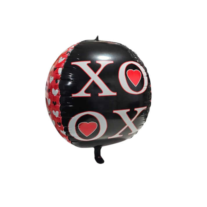 Valentine's Black Orbz Balloon 22"