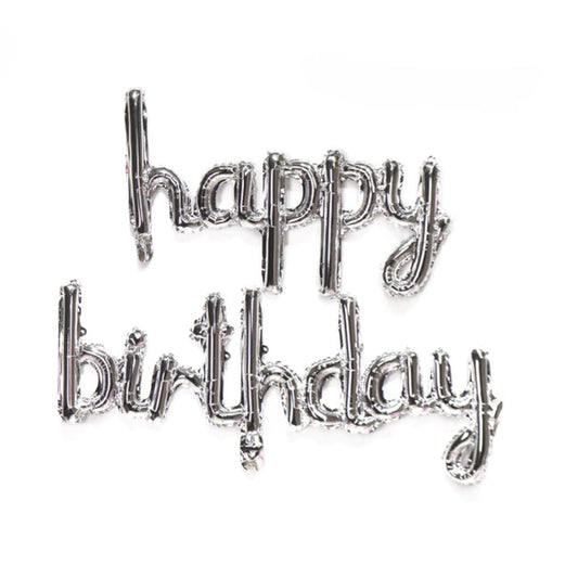 Cursive Foil Happy Birthday Banner