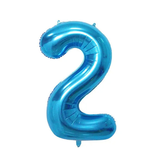 Blue Number 2 Foil Balloon 16in