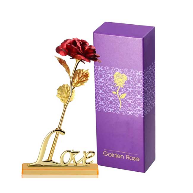 Red Artificial Metal Flower