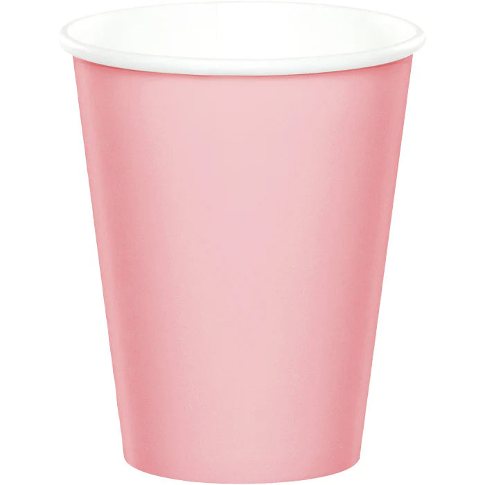 Blush Pink 9oz Paper Cups, 8ct