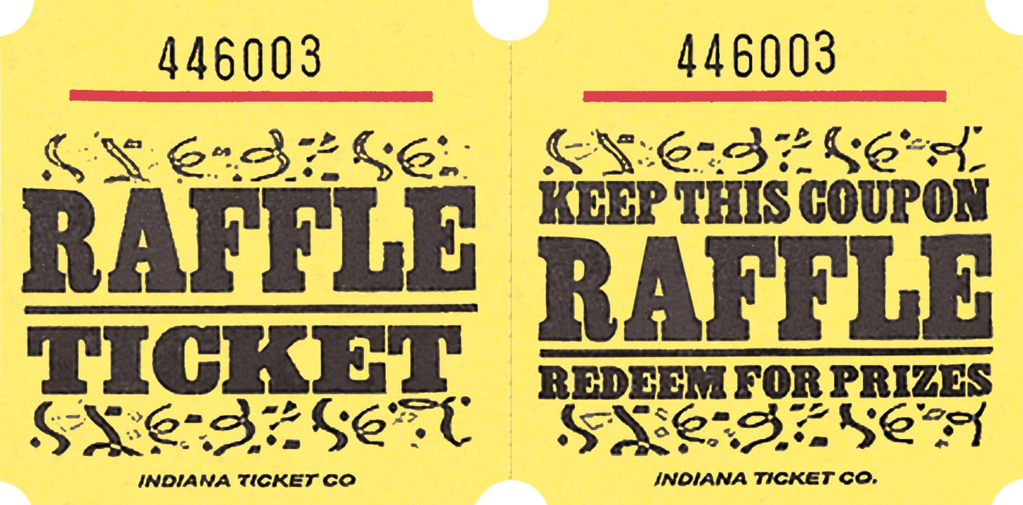 Yellow Raffle Tickets